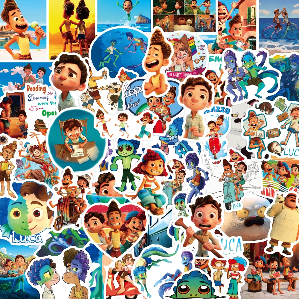 

50PCS Anime Luca Cute Decal Vinyl for Kids Stationery Scrapbooking Skateboard Laptop Guitar Sticker