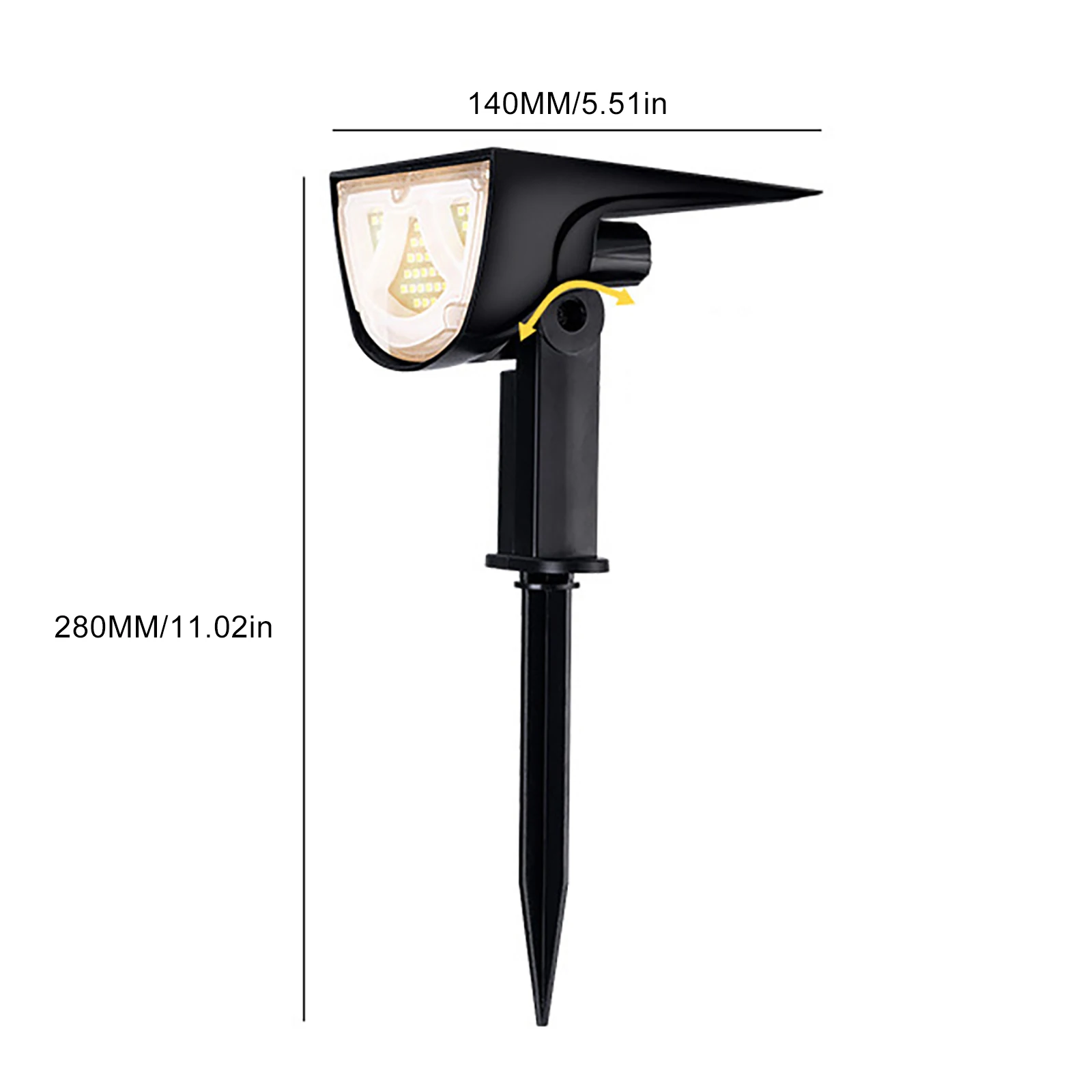 

LED Solar Landscape Spotlights Solar Lawn Lamp Dimming Rotatable Waterproof Outdoor Garden Solar Light Yard Pool Patio Lighting