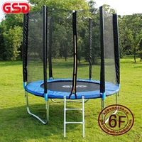 gsd high quality 6 feet trampoline with safety net fits and ladder jump safe net tuv gs ce en71 were approved