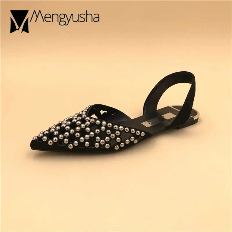 Летние модные женские сандалии с вырезами Украшенные бусинами Дышащие