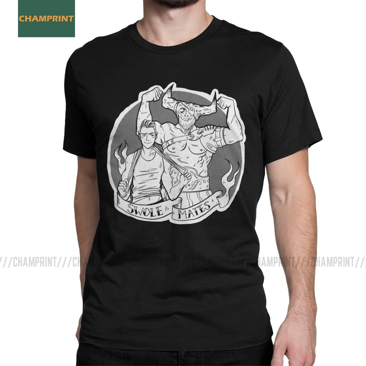 Футболка мужская хлопковая с коротким рукавом летняя рубашка принтом