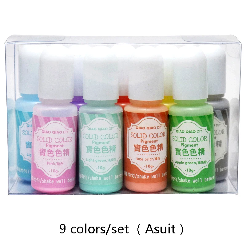 9 цветов/Набор сделай сам пигмент УФ Смола окрашивающий краситель полимерный