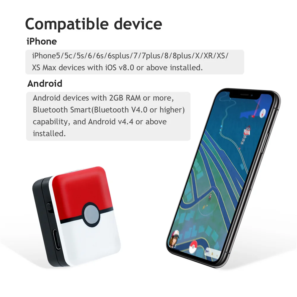 Смарт-браслет с автозахватом для Pokemon Go Plus игровой Bluetooth-браслет аккумулятором