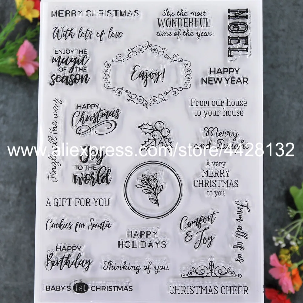 Слово Счастливого Рождества развеселить NOEL праздника наслаждаться скрапбукинга