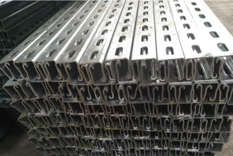 

Galvanized Steel Slotted Profile c shaped steel channels for solar photovoltaic panel