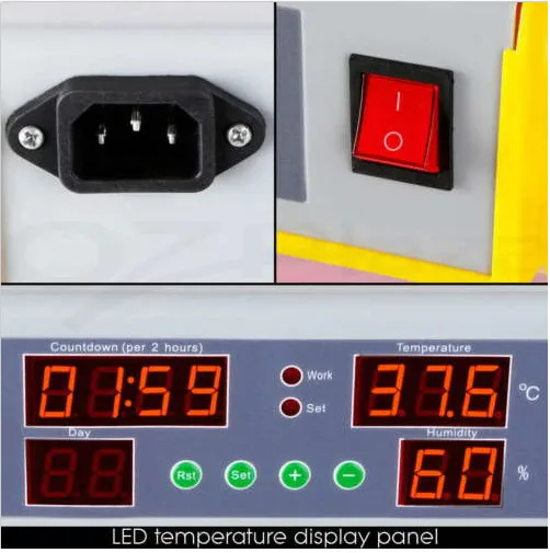 Горячая распродажа! Большой емкости 48 яиц инкубатор Автоматическая Птица Яйцо