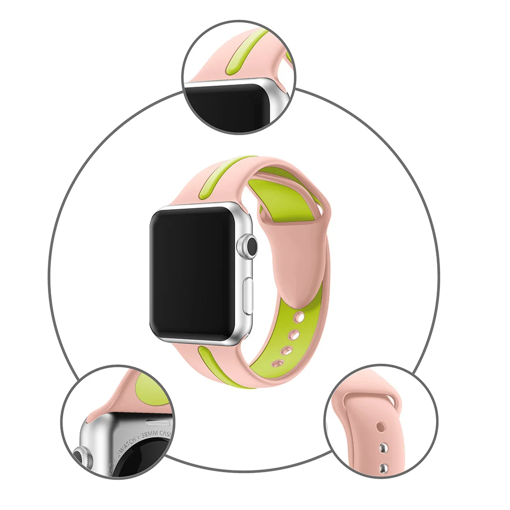 Ремешок для часов силиконовый Apple Watch 1/2/3/4/5 44/40/42/38 мм | Наручные часы