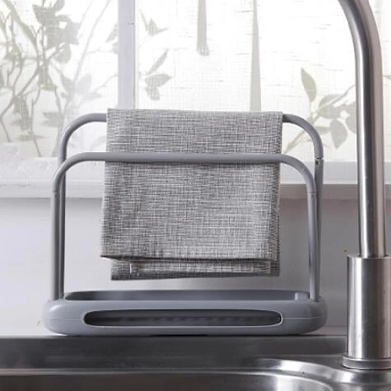 

Kitchen Dishcloth Holder For Towel Rag Hanger Sink Sponge Holder Rack Shelf For Bathroom Dish Cloth Detachable Organize