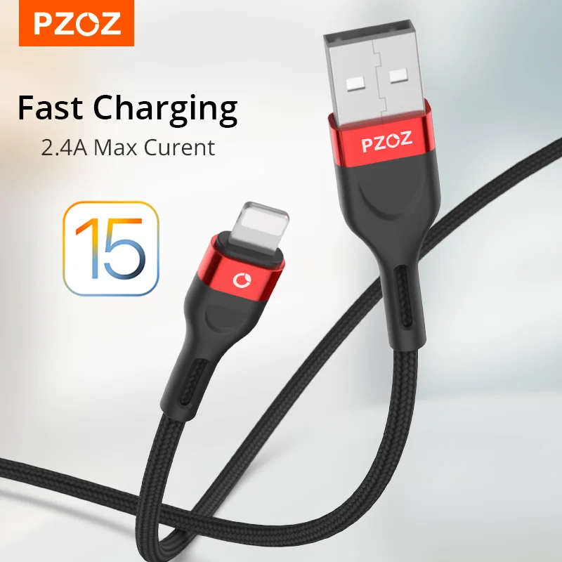 PZOZ USB Cable For iPhone 14 13 12 11 Pro Max  SE X XS 8 7 6 6s Plus 5 5S iPad Air Pro Mini 5 For ipad iPhone Fast Charger Cable