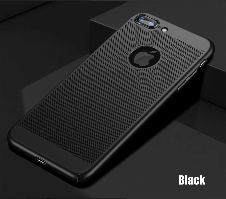 Black Роскошный противоударный чехол для телефона iPhone 5 5S SE защитный чехол для iPhone XR XS MAX X пластиковый жесткий компьютер чехол 6 6S 7 8 Plus - Цвет: Black