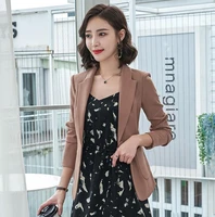 spring autumn new red blazer outerwear blazers and jackets temperament single button office lady notched female fashion