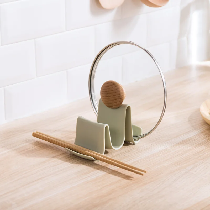 Крышка для кастрюль Creative Wave-shaped Pot Cover Rack Многофункциональные кухонные аксессуары Ложка Палочки Доска для нарезки Хранение на.