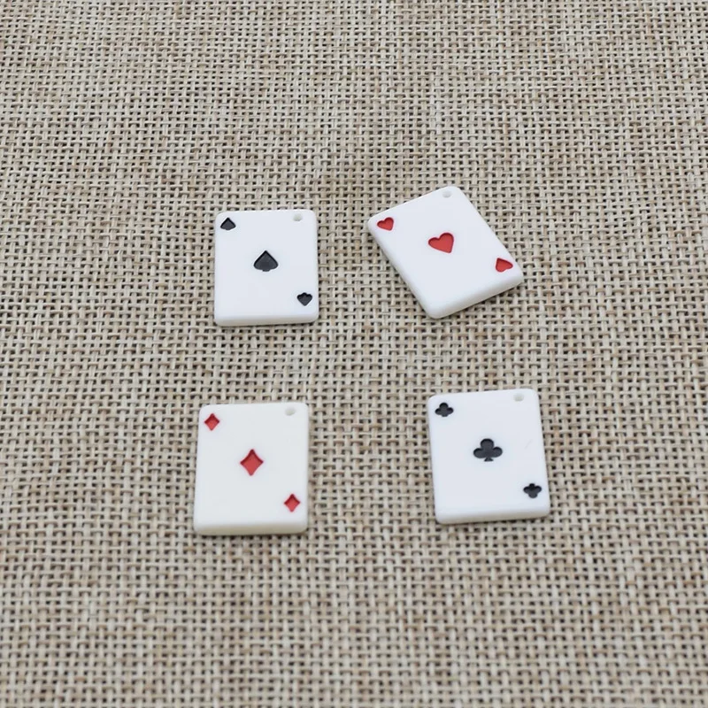 10 шт./упак. Смола покер Подвески Пластик аксессуар для изготовления ювелирных