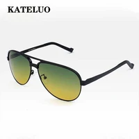 kateluo day night vision goggles anti glare drivers glasses for men polarized gradient lens sunglasses for men 8548
