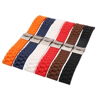 lowest price new waterproof 6 colors silicone rubber watch wrist watch strap band replacement 22mm 24mm 10000 lb rating