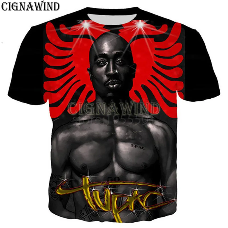 Новая популярная футболка в стиле хип-хоп с принтом tupac 2pac мужские/женские