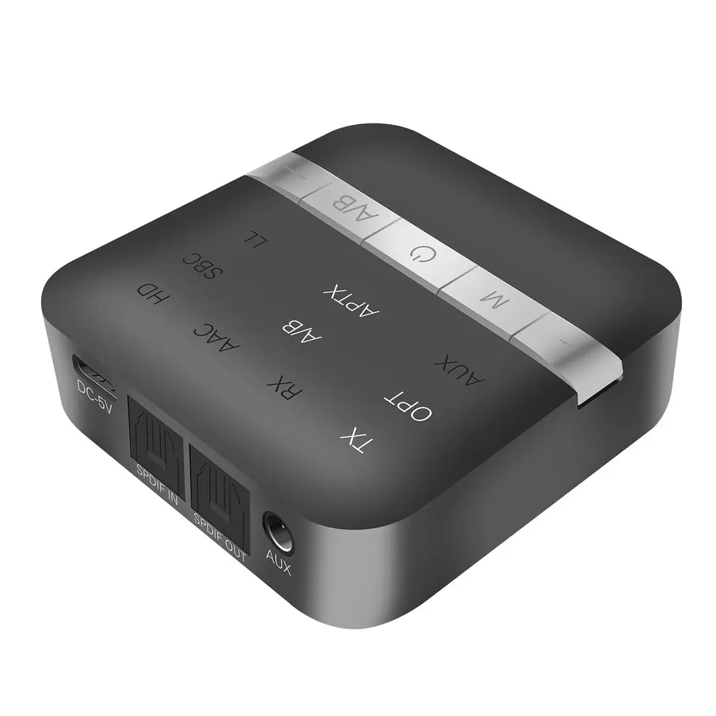 

Bluetooth-адаптер ресивера 5,0 APTX HD с низкой задержкой 3,5 мм, оптический беспроводной стерео аудио передатчик с управлением через приложение