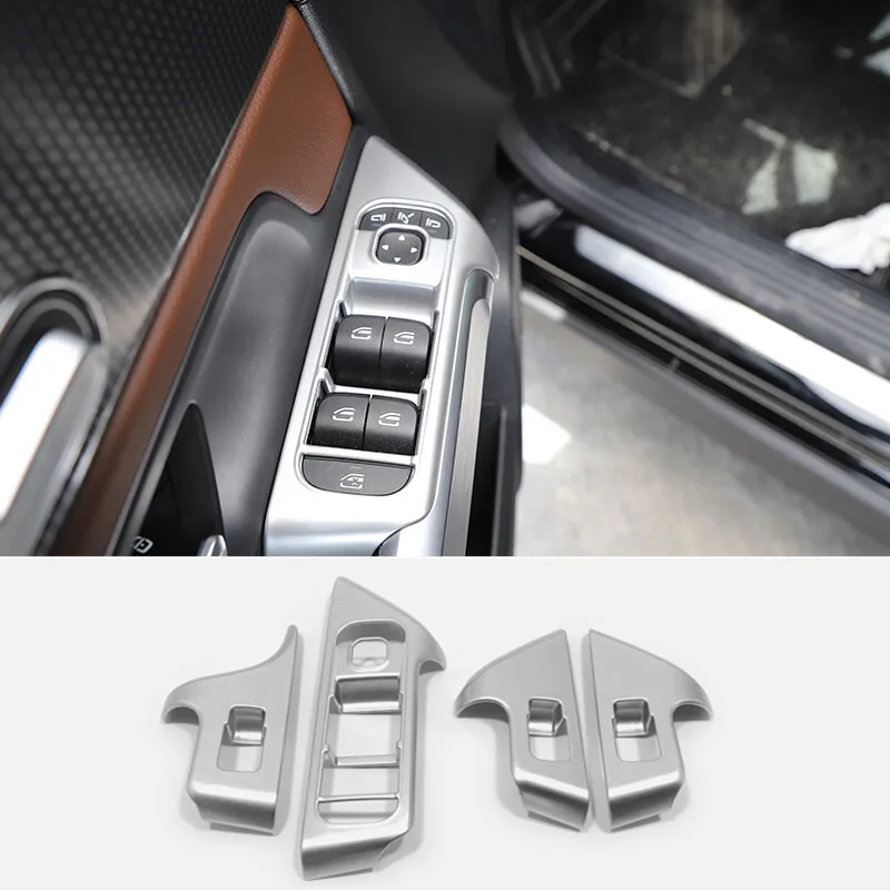 

For Mercedes Benz GLB 2019 2020 ABS Matte accessories LHD Door Window glass Lift Control Switch Panel Cover Trim Car styling