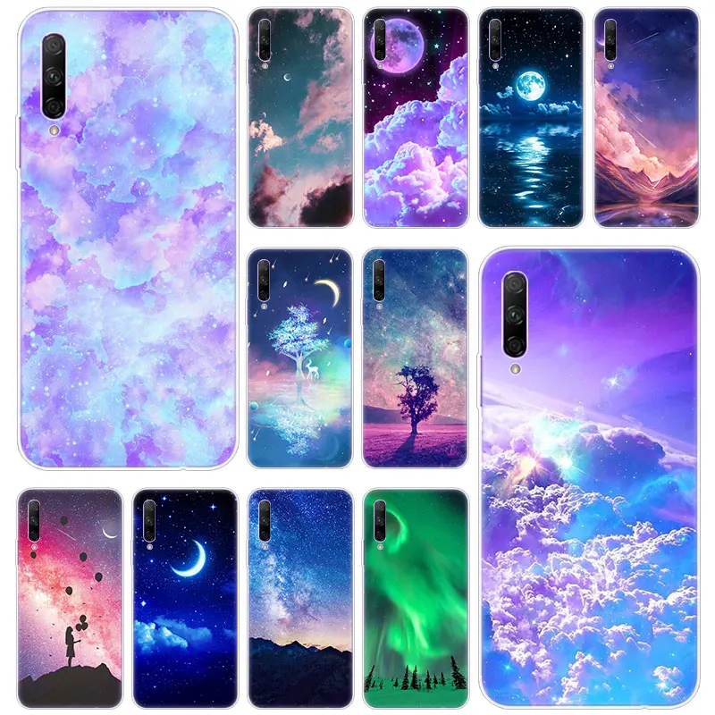 Силиконовый чехол Kawaii sky Moon Light для телефона Huawei Honor 20 20i 10i 10 9 8 Lite 9X 8X 8A 8S 7S 7A Pro View