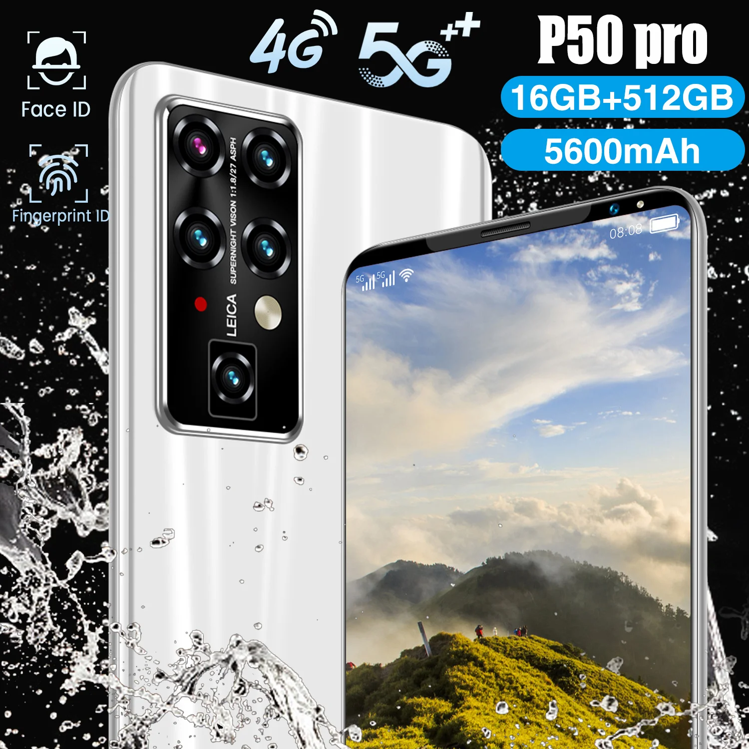 

HUAWE P50 PRO 5G Smartphone 5600mAh Sansumg Snapdragon888 4G/5G LTE Cellphone 24+21MP Camera Dual SIM Mobile Phone Free Shipping