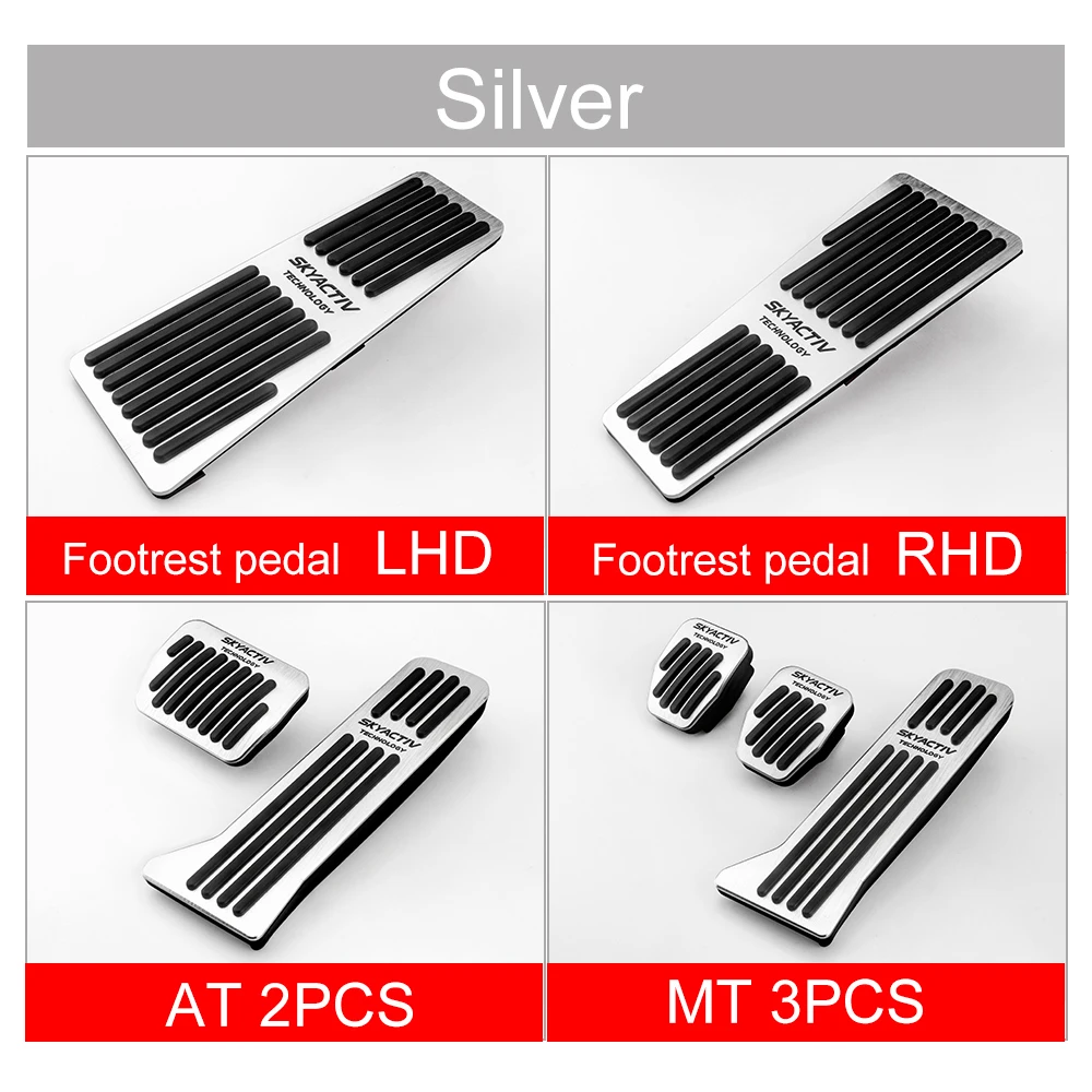 Car Accelerator Brake Clutch Pedal Footrest Pad Cover For Mazda 2 3 6 BM GJ DJ Atenza Axela CX5 CX 5 CX3 CX4 CX8 CX9 Accessories images - 6