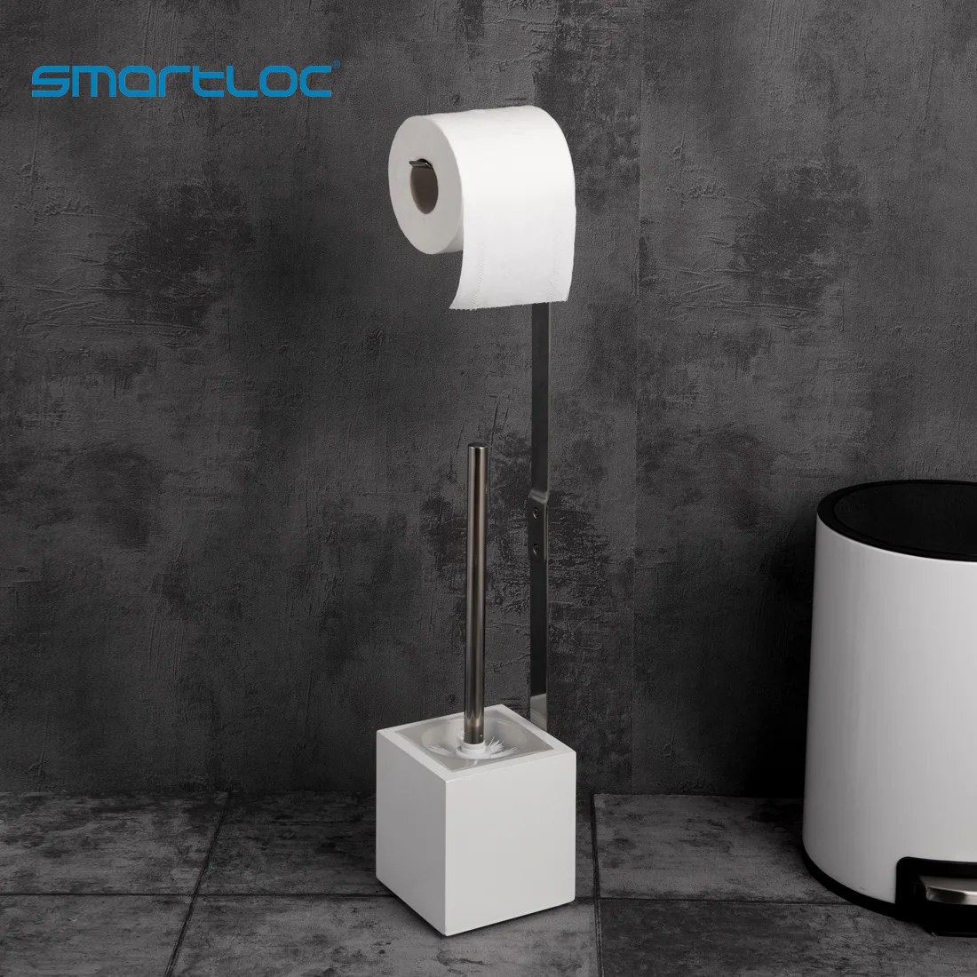 Smartloc большая подставка для туалетной бумаги, держатель для туалетной щетки, контейнер для хранения ванной комнаты, аксессуары для ванной, кухонный Органайзер