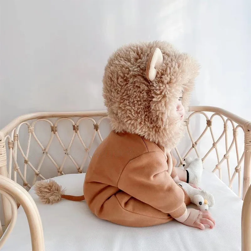

Cartoon Lion Baby Winter Rompers Baby Girl Clothes Winter One Piece Jumpsuit Baby Girl Fall Clothes Baby Boy Romper