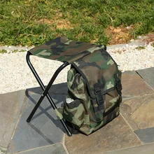 Multifunction Fishing Backpack Chair Portable Hiking Camouflage Camping Stool Folding Cooler Insulated Picnic Bag Backpack Stool