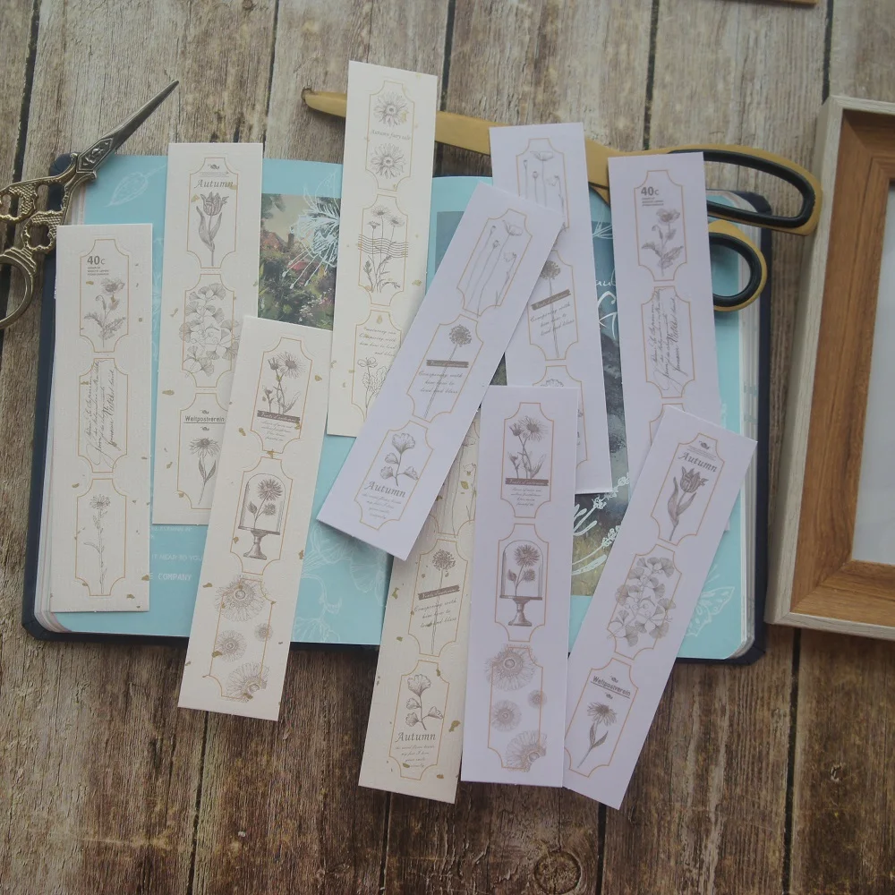 20 листов цветок образец 2 вида материала бумажная наклейка дизайн в качестве