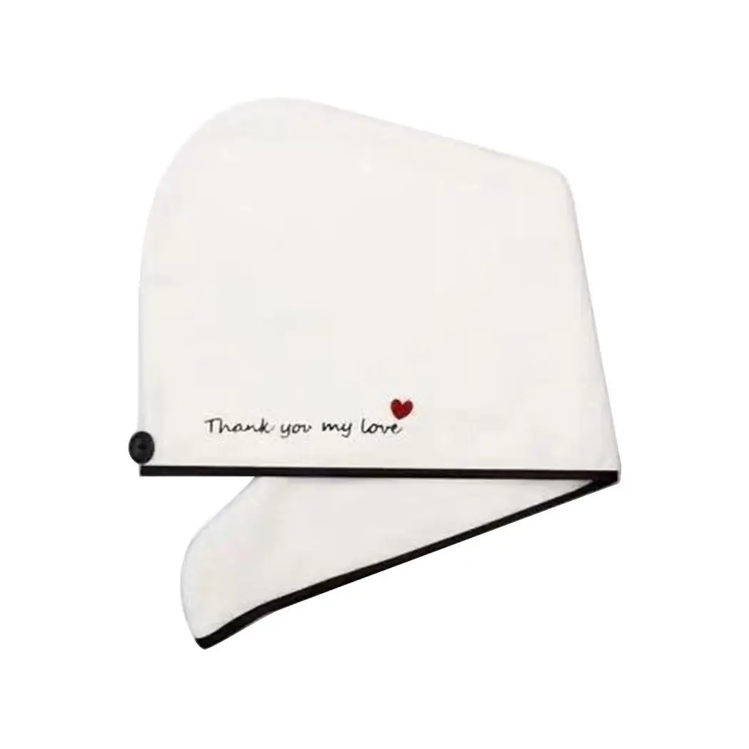 Банное супер абсорбирующее полотенце для волос тюрбан смайлик узор любовь