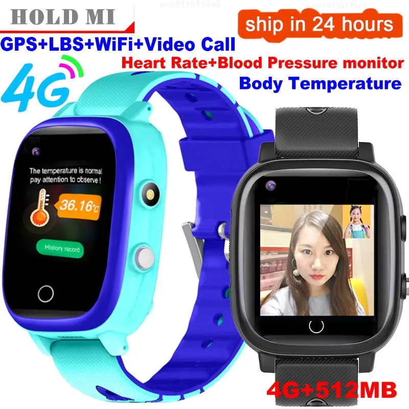 T5S 4G Smart Kids Watch GPS Wifi Position Tracker Location SOS Video Call IP67 Водонепроницаемый монитор сердечного