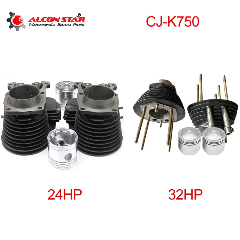 Alconstar CJ K750 мотоцикл 24HP SV плоский/32HP OHV плоская головка двигателя цилиндр с