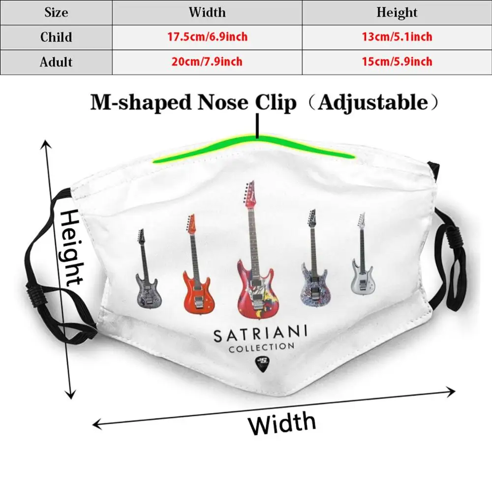 Joe Satriani Набор масок Pm2.5 фильтр моющийся для взрослых детей Diy гитара электрическая