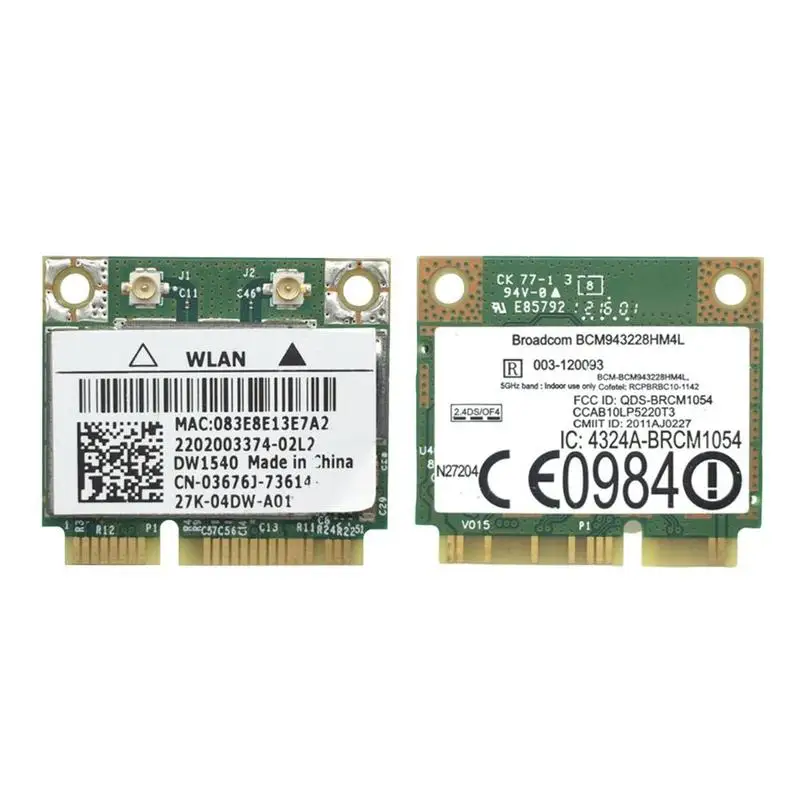 

BCM943228HMB Dual Band 300Mbps Mini PCIE WiFi Wireless For Acer/Dell Network 802.11a/b/g/n Card D8Z8