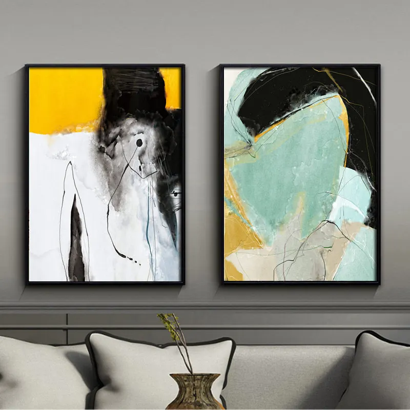 Современная Простота домашний декор холст искусство Скандинавская живопись