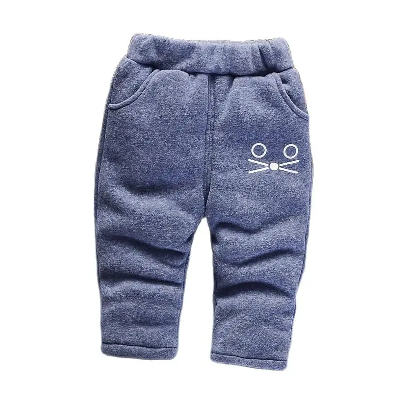 Зимние теплые штаны для девочек Детские хлопковые плотные вельветовые брюки с