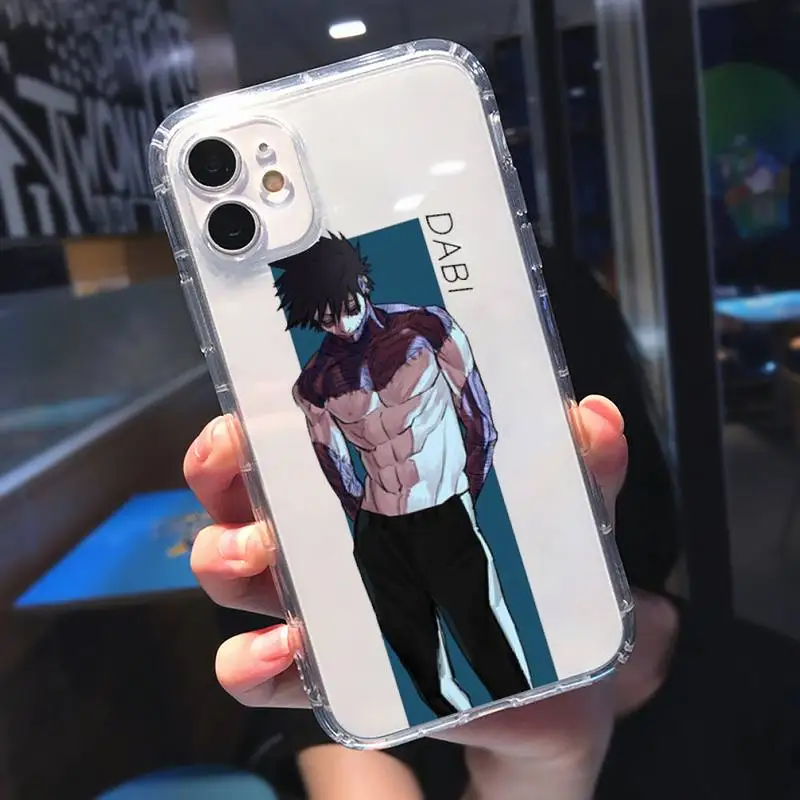 

dabi boku no hero academia manga Phone Case Transparent for Clear iPhone 11 12 mini pro XS MAX 8 7 6 6S Plus X 5S SE 2020 XR