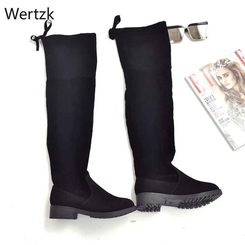 2019 г. Женские сапоги новые осенне зимние выше колена Изящные минималистичные