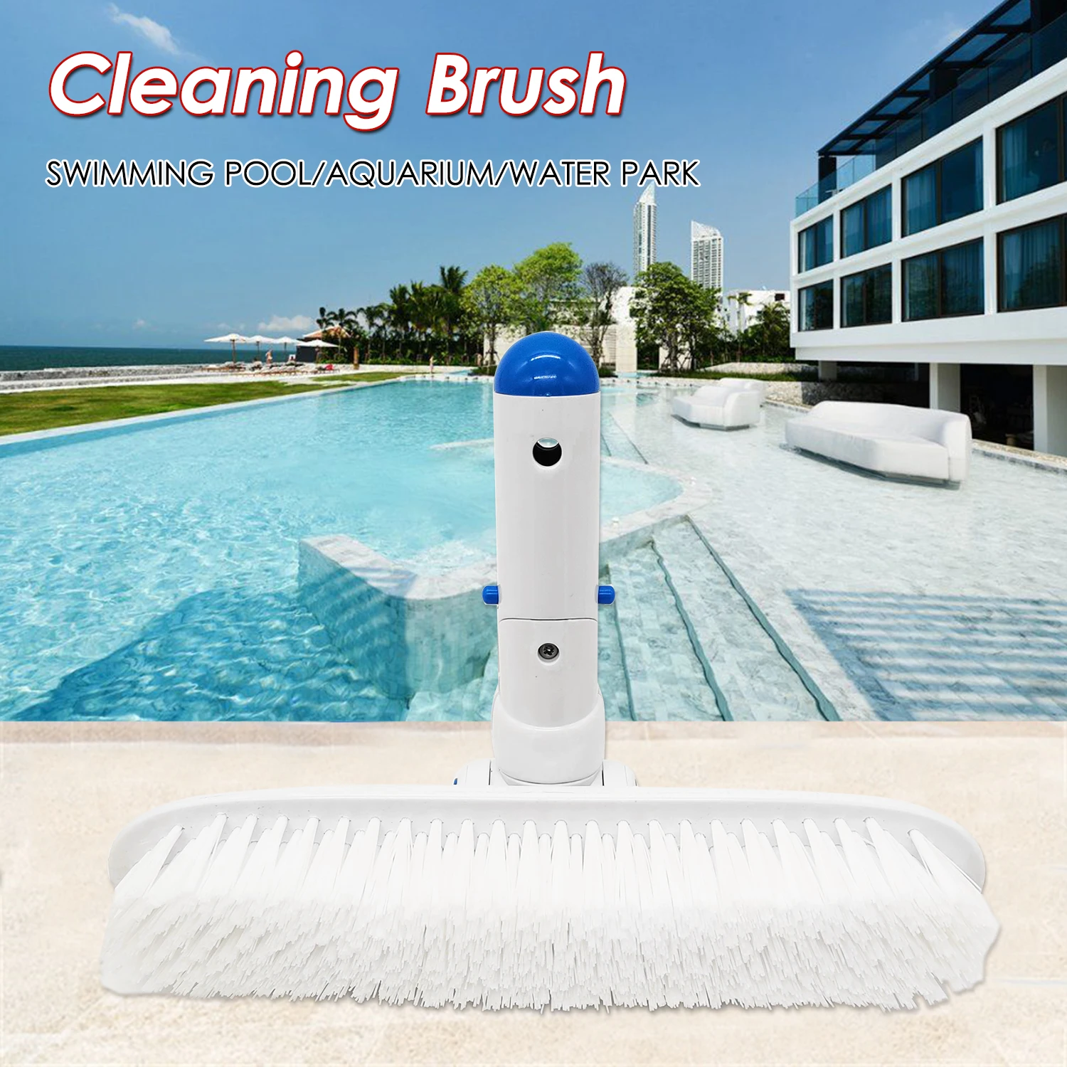 

10-Inch Pool Brush Head Pool Cleaning Tool Cleaning Brush Bristles for Inground Above Ground Vinyl Pools Tub Bathroom