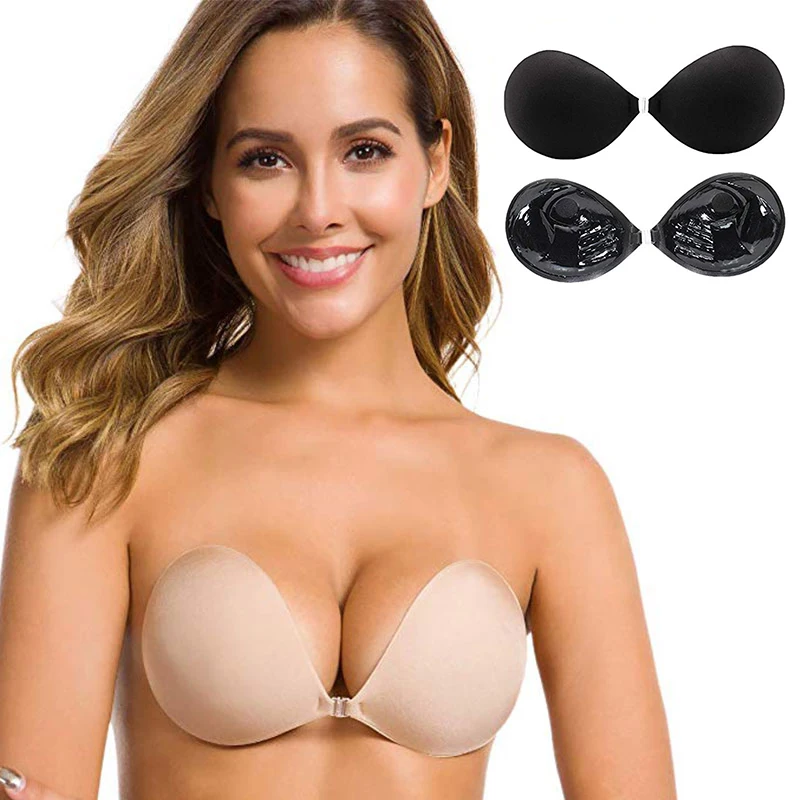 

Women Sexy Strapless Bra Invisible Push Up Bras Underwear Seamless Solid Without Straps Bralette Lingerie Bra 2021