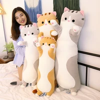 kawaii cartoon cat plush toy giant sleeping pillow kitten doll gift decoration 51inch 130cm dy50836