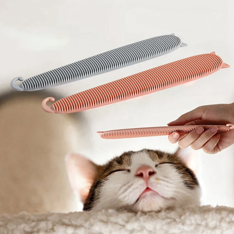 

1 Pc Cat Comb ABS Simulated Cat Tongue Brush Interactive Teaser Cat Toy Removing Loose Undercoat Cats Grooming Tool HOT