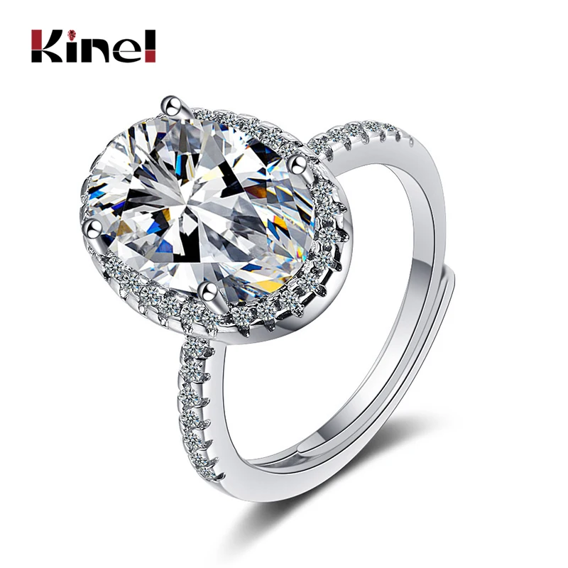 Кинели роскошный Овальный натуральный циркон серьги невесты обручальное кольцо