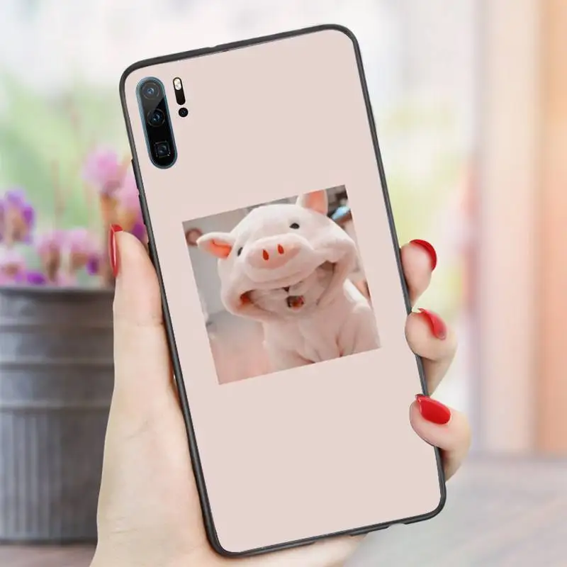 

Cute animal cat pink aesthetics Phone Case For Huawei honor Mate P 10 20 30 40 i 9 8 pro x Lite smart 2019 nova 5t