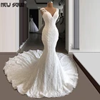 Женское свадебное платье с вышивкой, белоецвета слоновой кости