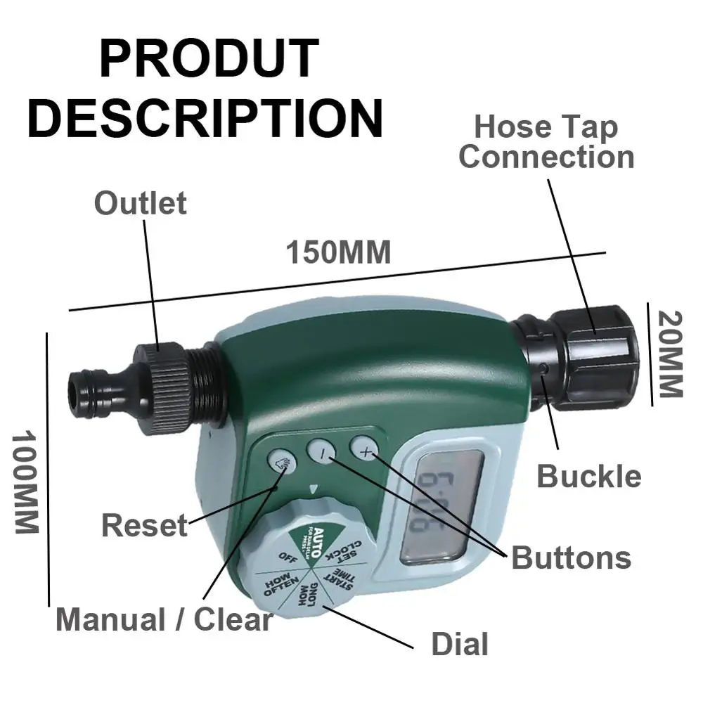 Цифровой таймер для полива сада автоматический контроллер системы с фильтром