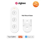 Беспроводной Выключатель Tuya ZigBee для умного дома, дистанционное управление через приложение 3,0, 3 клавиши, с настенным креплением, устройства Smart Life, свободная Настройка, сделай сам