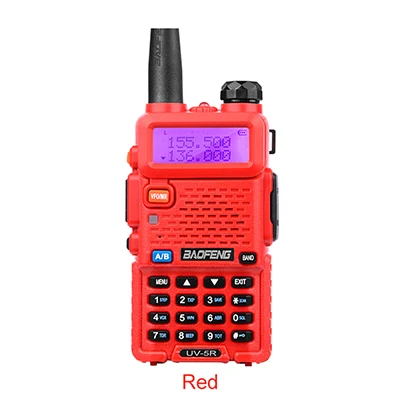 Baofeng UV-5R Двухдиапазонная рация радио двойной дисплей 136-174/400-520 МГц 5 Вт двухстороннее радио с бесплатным наушником Baofeng UV 5R - Цвет: Red