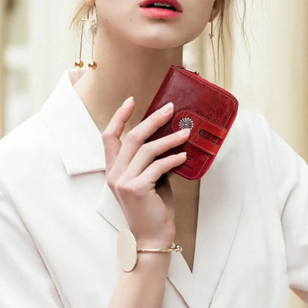 Бесплатная гравировка 100% натуральная кожа Женский кошелек портмоне женский