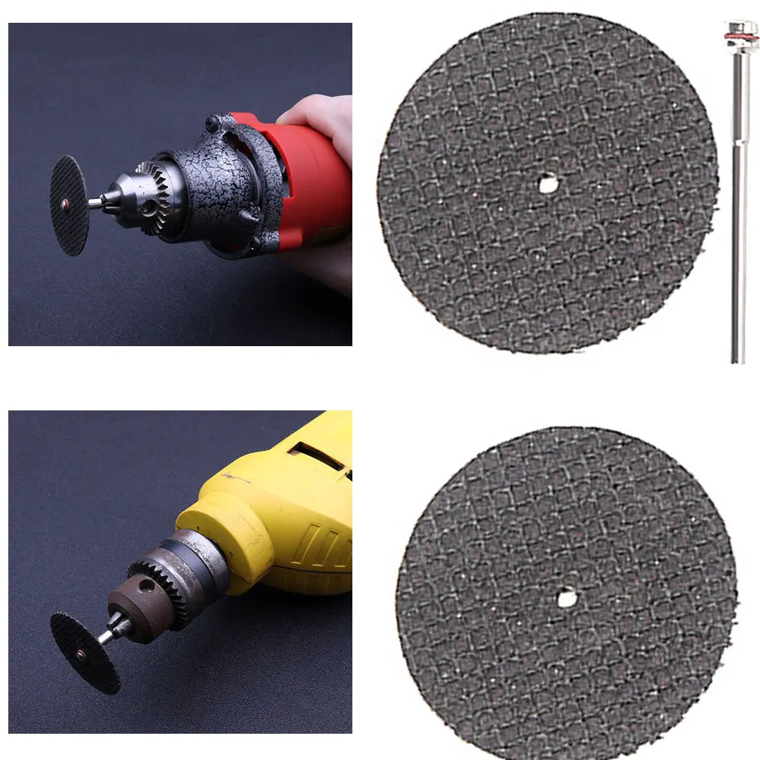 

50Pcs Fiberglass Tool Abrasive Disc Wheel with 4 Mandrels Rotary For cutting grooving metals high-grade wood/plastics/ceramics